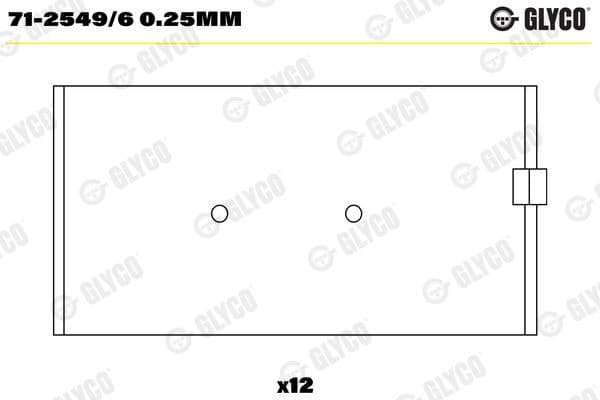 Connecting Rod Bearing 71-2549/6 0.25MM