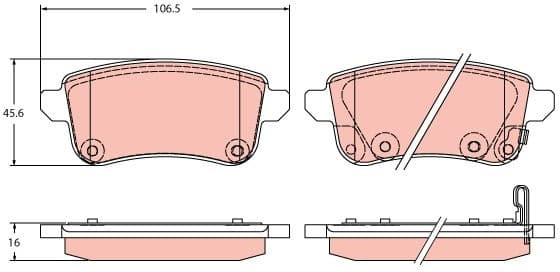 Brake Pad Set, disc brake GDB2413