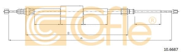 Cable Pull, parking brake 10.6687