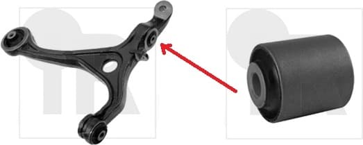 Silentblock front axle 87-09020