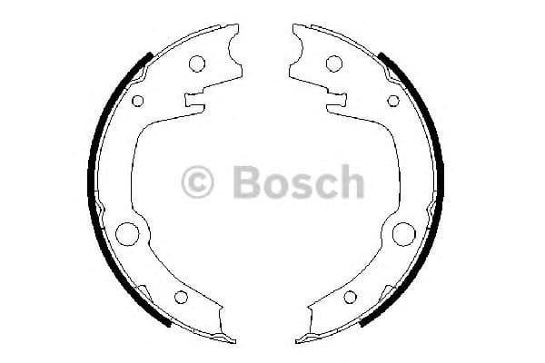 Brake Shoe Set, parking brake 0986487679