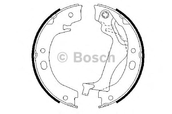 Brake Shoe Set, parking brake 0986487713