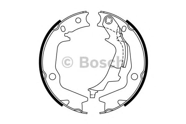 Brake Shoe Set, parking brake 0986487769