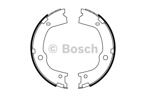 Brake Shoe Set, parking brake 0986487776