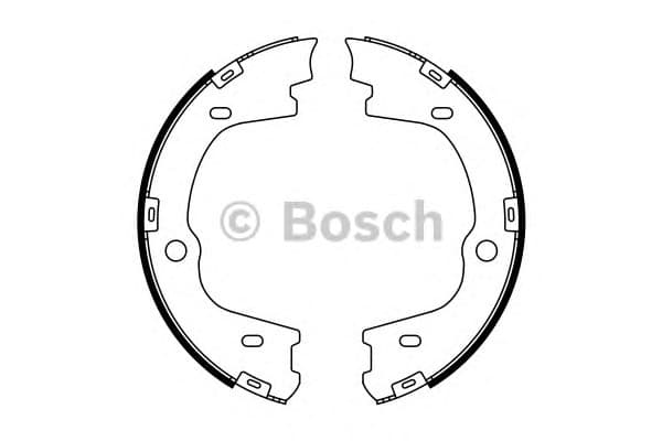 Brake Shoe Set, parking brake 0986487778