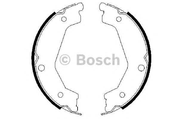 Brake Shoe Set, parking brake 0986487708