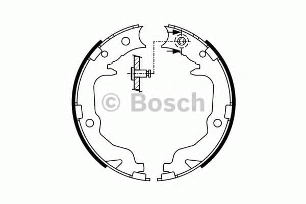 Brake Shoe Set, parking brake 0986487766