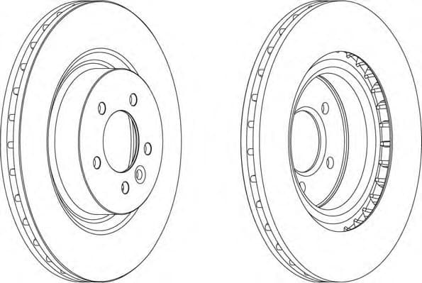 Brake disc, 1pcs FRONT, Top Quality DDF1434C-1