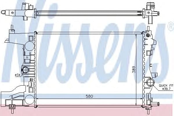 Radiator, engine cooling 630726