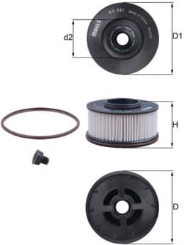 Filter diesel fuel KX591D