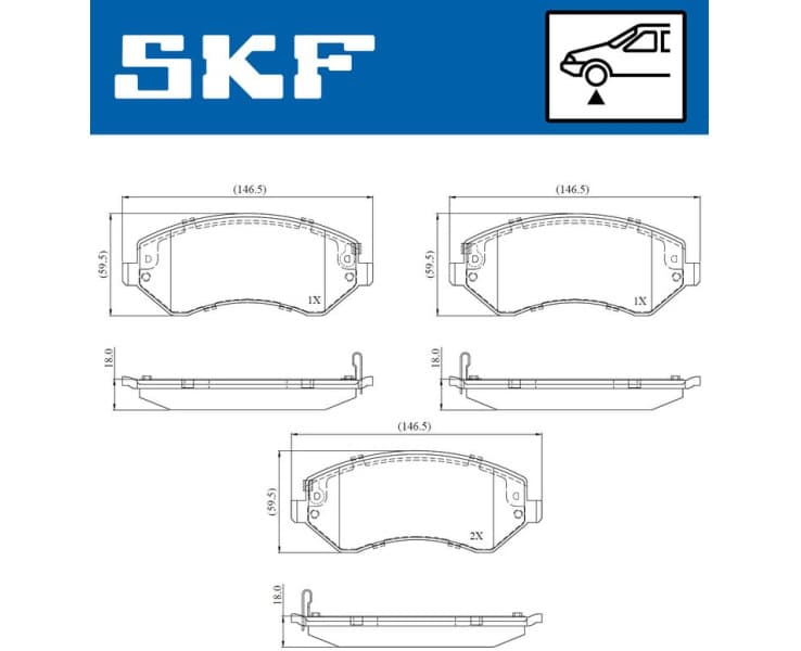 Brake Pad Set, disc brake VKBP81078A - image 2