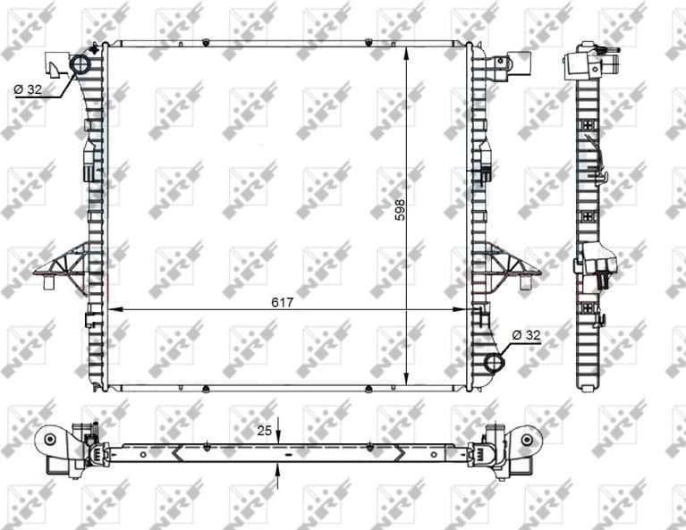 Radiator, engine cooling 59145A
