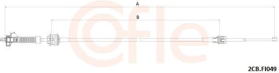 Cable Pull, manual transmission 92.2CB.FI049