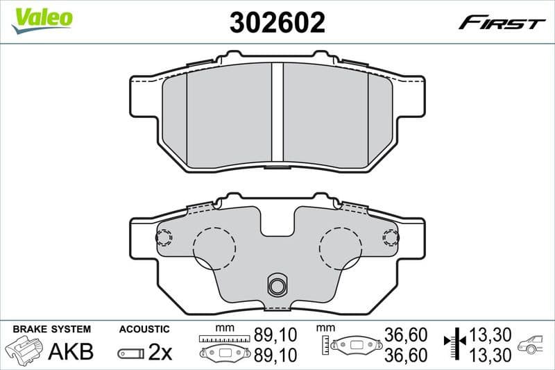 Brake Pad Set, disc brake ESSENTIAL 302602