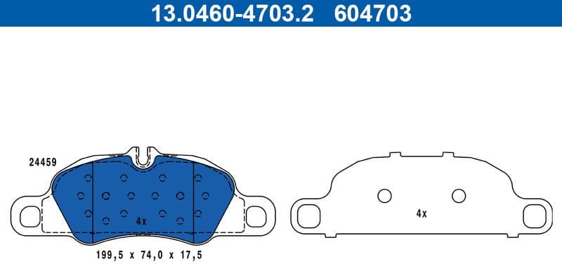 Brake Pad Set, disc brake 13.0460-4703.2