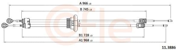 Cable Pull, manual transmission 11.3886