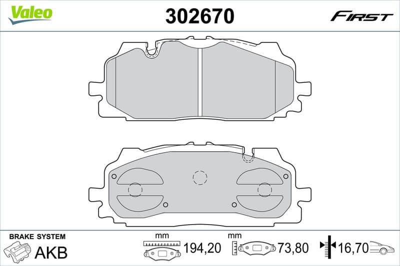 Brake Pad Set, disc brake ESSENTIAL 302670