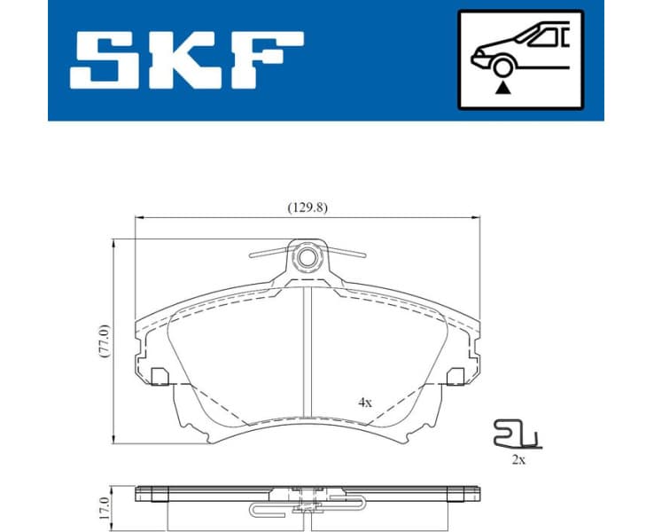 Brake Pad Set, disc brake VKBP80900A - image 2