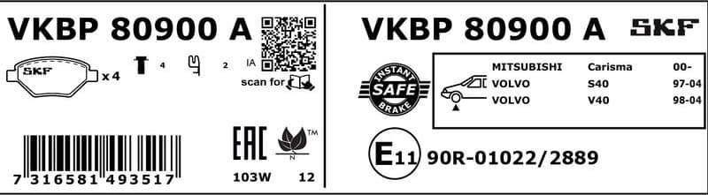 Brake Pad Set, disc brake VKBP80900A - image 3