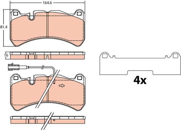 Brake Pad Set, disc brake GDB2306
