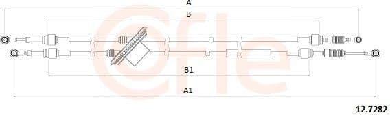 Cable Pull, manual transmission 92.12.7282
