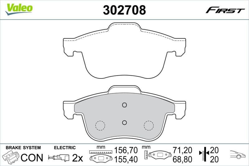 Brake Pad Set, disc brake ESSENTIAL 302708