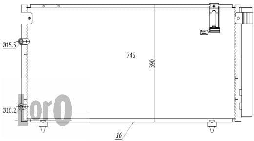 Condenser, air conditioning LORO 051-016-0031 - image 2