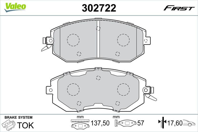 Brake Pad Set, disc brake ESSENTIAL 302722