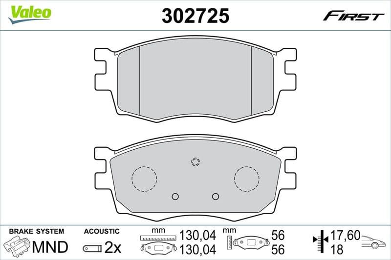 Brake Pad Set, disc brake ESSENTIAL 302725