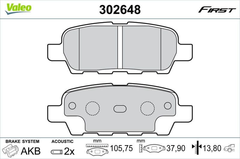 Brake Pad Set, disc brake ESSENTIAL 302648