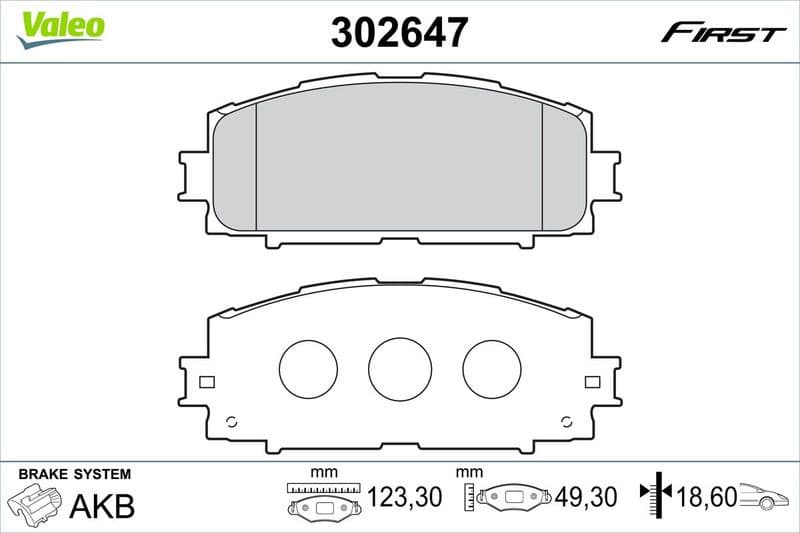 Brake Pad Set, disc brake ESSENTIAL 302647
