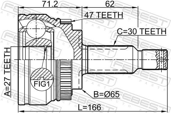 Joint Kit, drive shaft 2210-GHA47 - image 2