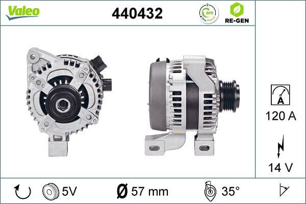 Alternator VALEO RE-GEN REMANUFACTURED 440432 - image 5