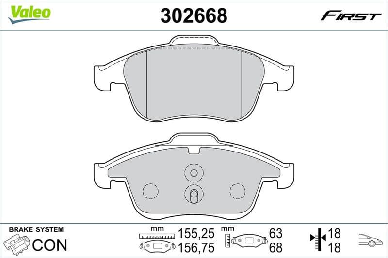Brake Pad Set, disc brake ESSENTIAL 302668
