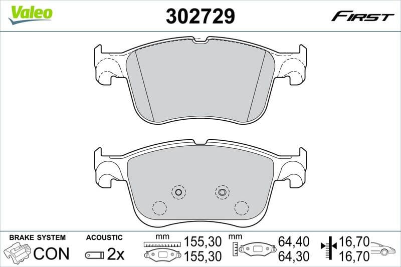 Brake Pad Set, disc brake ESSENTIAL 302729