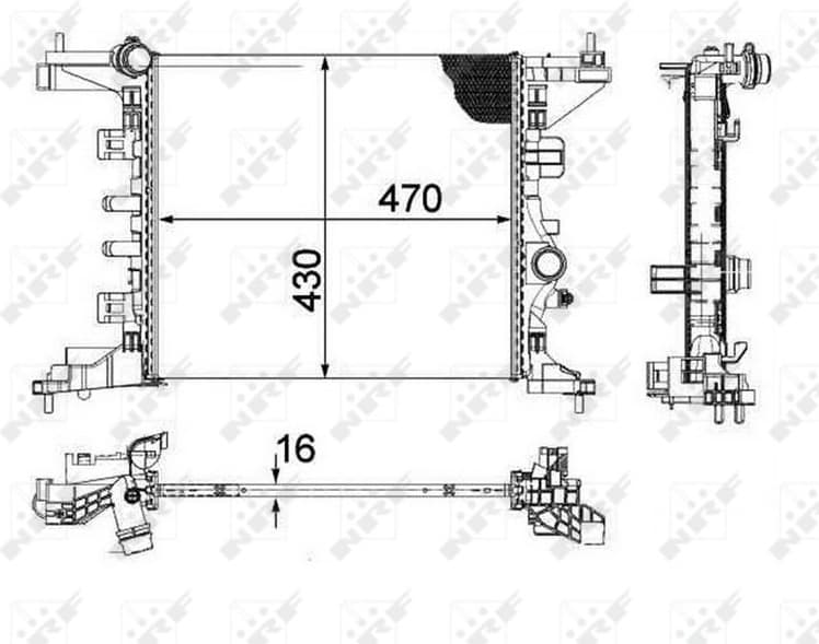 Radiator, engine cooling 58477
