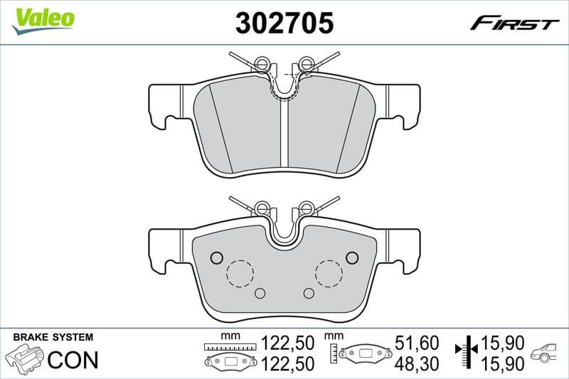 Brake Pad Set, disc brake ESSENTIAL 302705