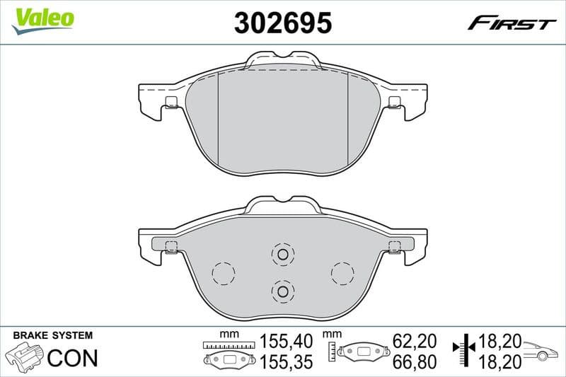 Brake Pad Set, disc brake ESSENTIAL 302695