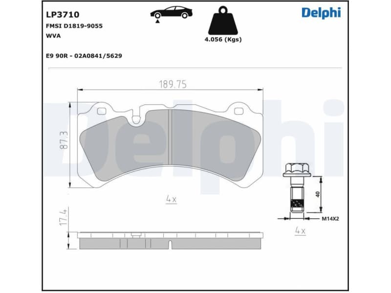 Brake Pad Set, disc brake LP3710