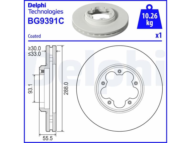 Brake Disc BG9391C
