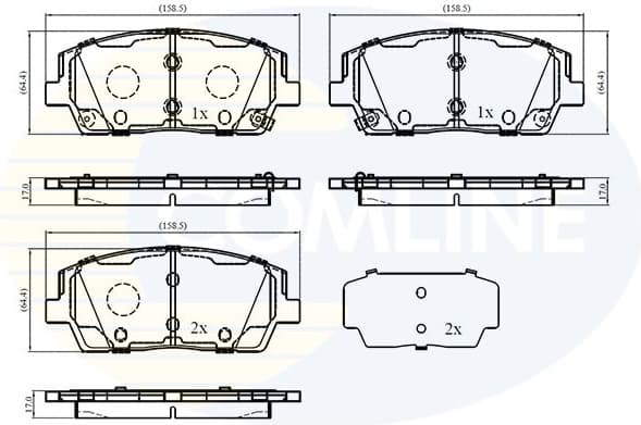 Brake pads front CBP33498