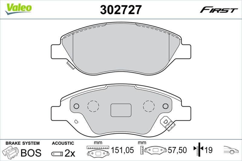 Brake Pad Set, disc brake ESSENTIAL 302727