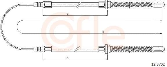 Cable Pull, parking brake 12.3702