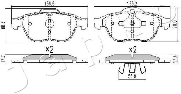 Brake Pad Set, disc brake 500706 - image 2
