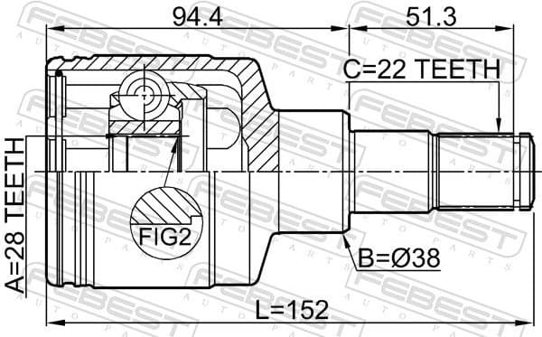 Joint Kit, drive shaft 0711-RM415LH