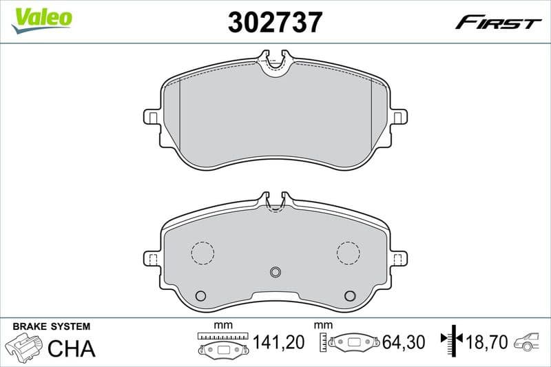 Brake Pad Set, disc brake ESSENTIAL 302737