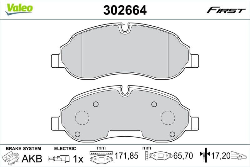 Brake Pad Set, disc brake ESSENTIAL 302664