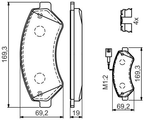 Brake Pad Set, disc brake 0986494589 - image 5