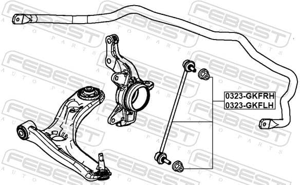 Link/Coupling Rod, stabiliser bar 0323-GKFLH - image 2