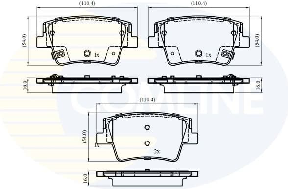 Brake pads rear CBP32858